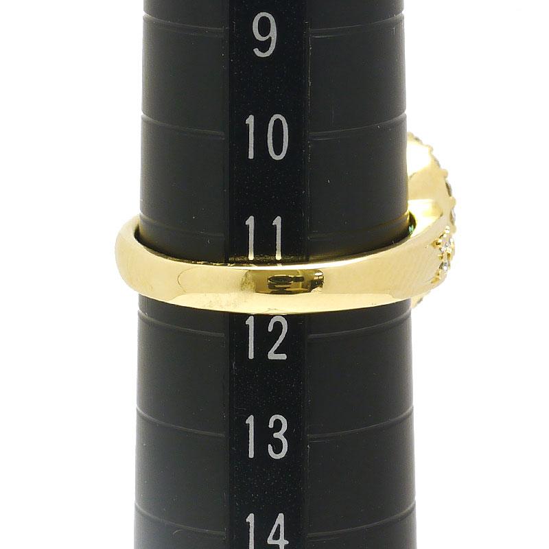 エメラルドダイヤモンドリング #11.5 約11.5号 K18YG・エメ0.52ct 