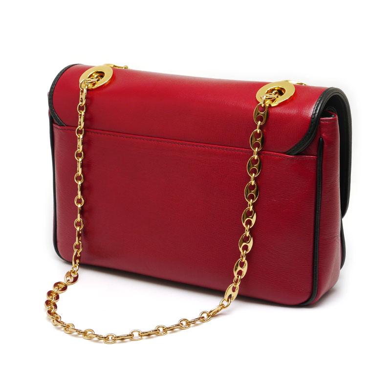 GUCCI グッチ チェーンショルダーバッグ 576421 レザー レッド 