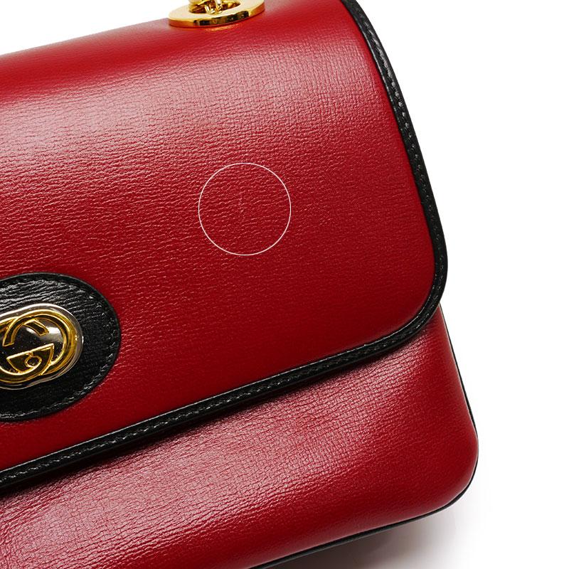 GUCCI グッチ チェーンショルダーバッグ 576421 レザー レッド 