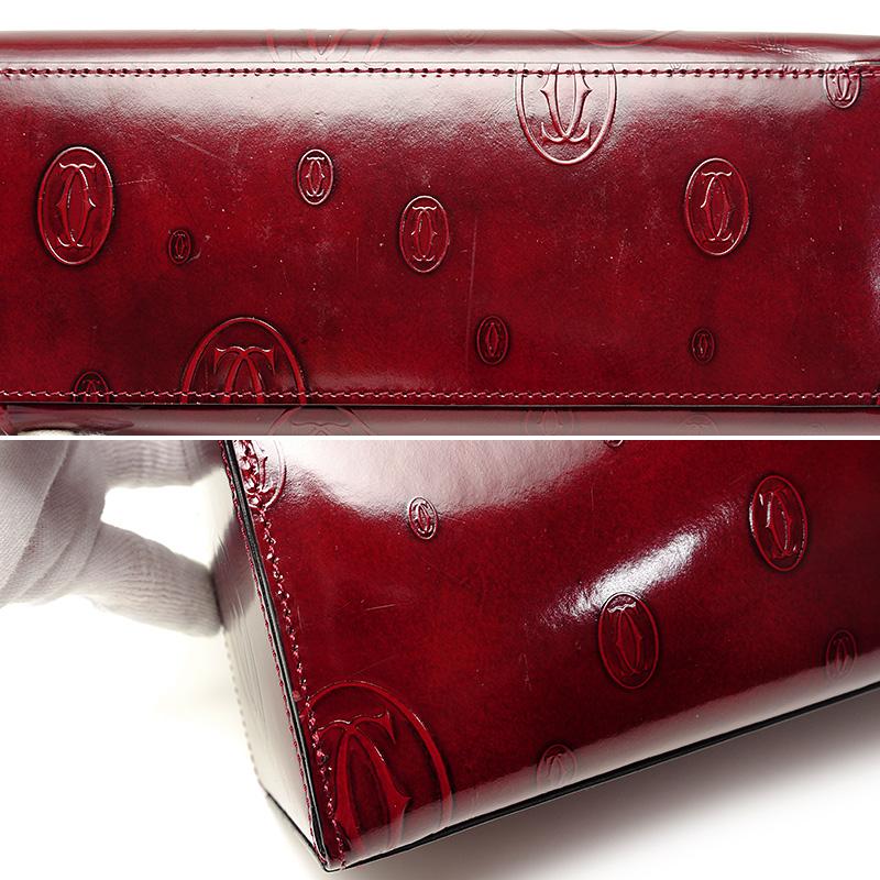 Cartier カルティエ ハンドバッグ ハッピーバースデー ボルドー ワン  