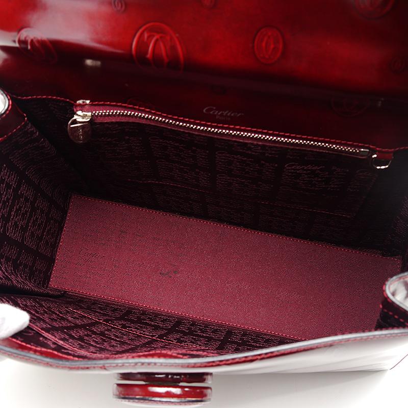 Cartier カルティエ ハンドバッグ ハッピーバースデー ボルドー ワン  