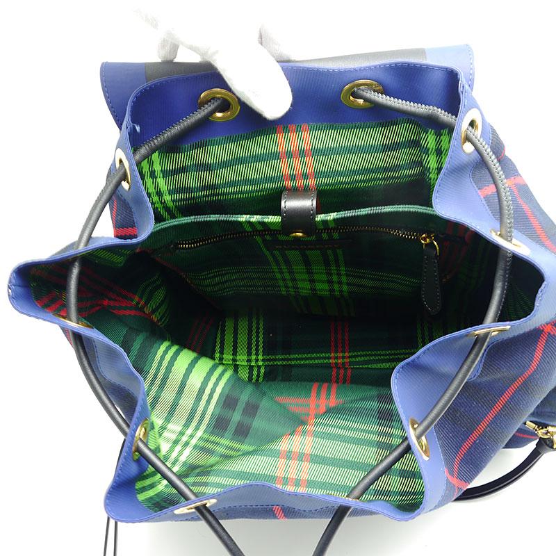 バーバリー Burberry エコバッグ 折りたたみ ノバチェック ネイビー  
