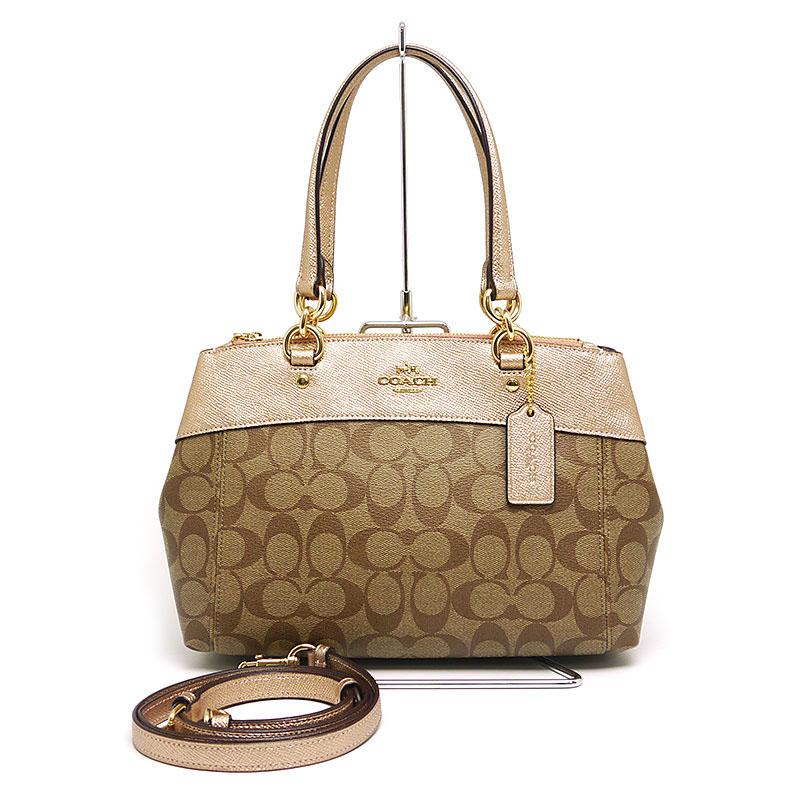 コーチ COACH 2WAYハンドバッグ F39521 シグネチャー PVC×レザー 保存