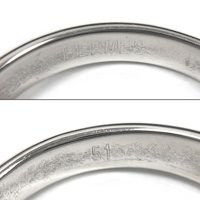HERMES（エルメス） ハートノックリング #11 約11号(刻印51) SV・K18YG