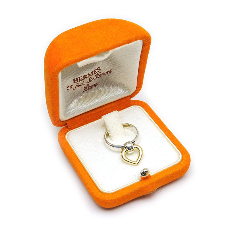 HERMES（エルメス） ハートノックリング #11 約11号(刻印51) SV・K18YG
