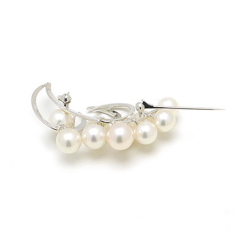 MIKIMOTO ミキモト パールブローチ K18WG・パール径約7.5-8.0mm MIKIMOTO ミキモト パールブローチ K18WG・パール径約7.5-8.0mm
