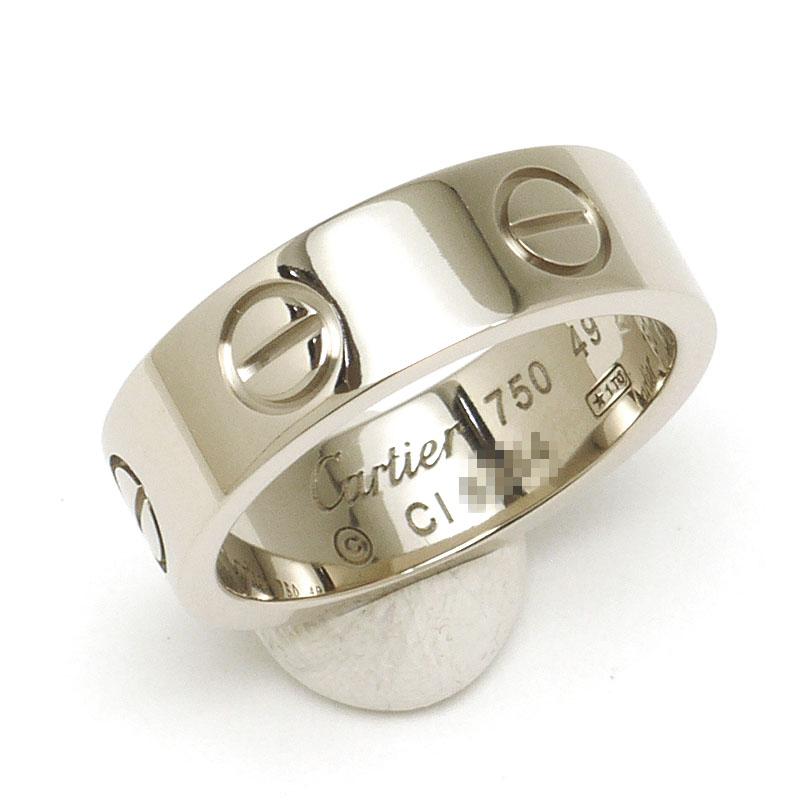 カルティエ Cartier ラブリング #49 約9号 750WG ホワイトゴールド 