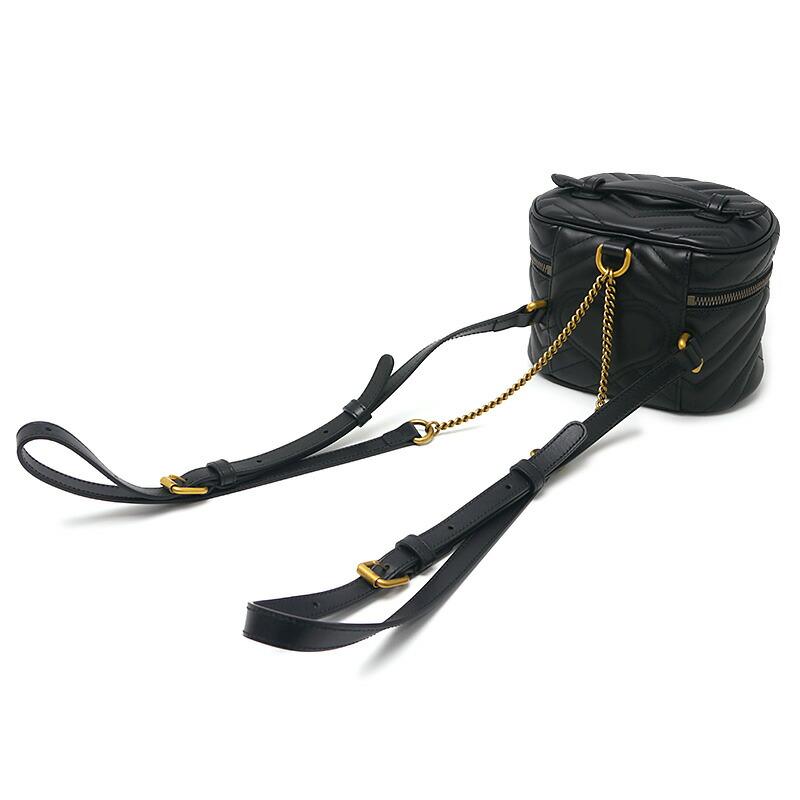 未使用｜グッチ GUCCI GGマーモント ミニ バックパック 598594 レザー ブラック リュック