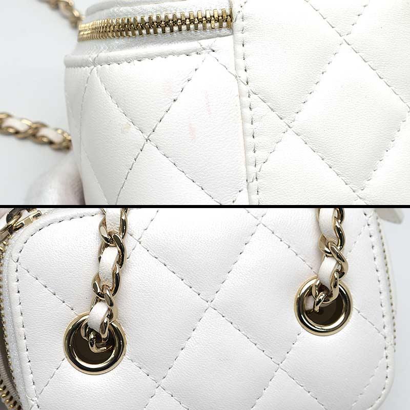 CHANEL（シャネル） ミニチェーンバニティバッグ マトラッセ レザー