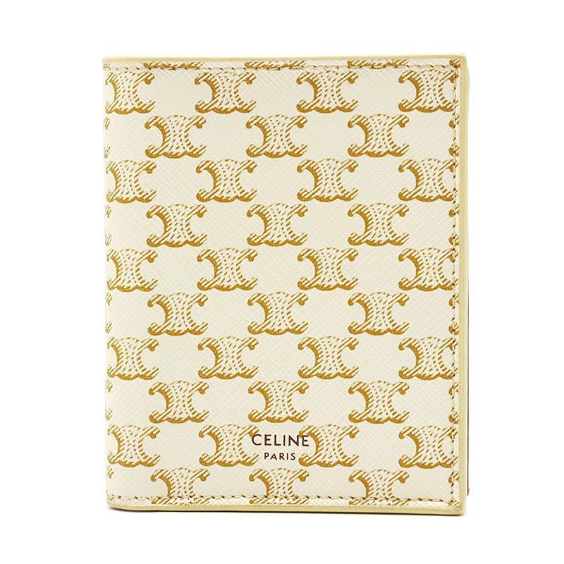 CELINE（セリーヌ） 二つ折り財布 トリオンフキャンバス ホワイト系