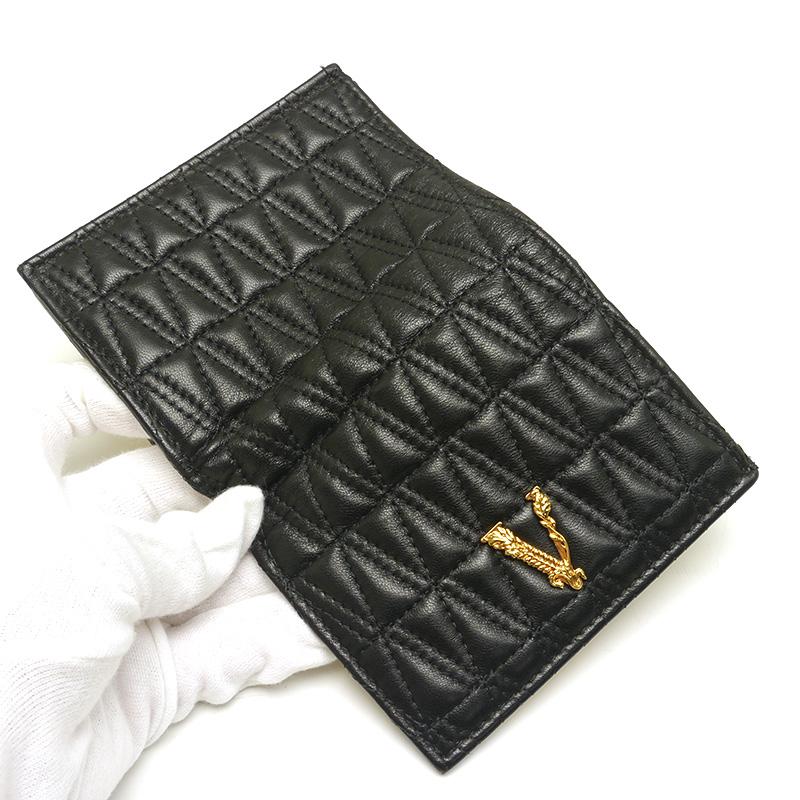 VERSACE ヴェルサーチ ヴィルトゥス キルティング 二つ折り財布 VERSACE ヴェルサーチ ヴィルトゥス キルティング 二つ折り財布