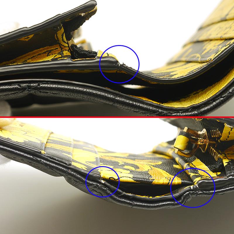 VERSACE ヴェルサーチ ヴィルトゥス キルティング 二つ折り財布 VERSACE ヴェルサーチ ヴィルトゥス キルティング 二つ折り財布