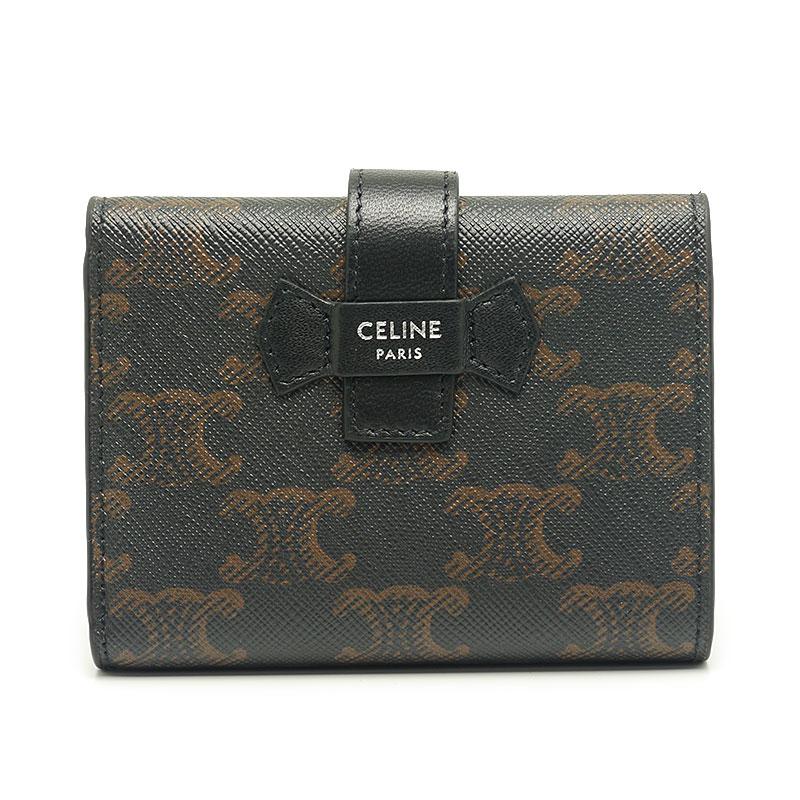 セリーヌ CELINE スモール トリオンフキャンバス ストラップウォレット 