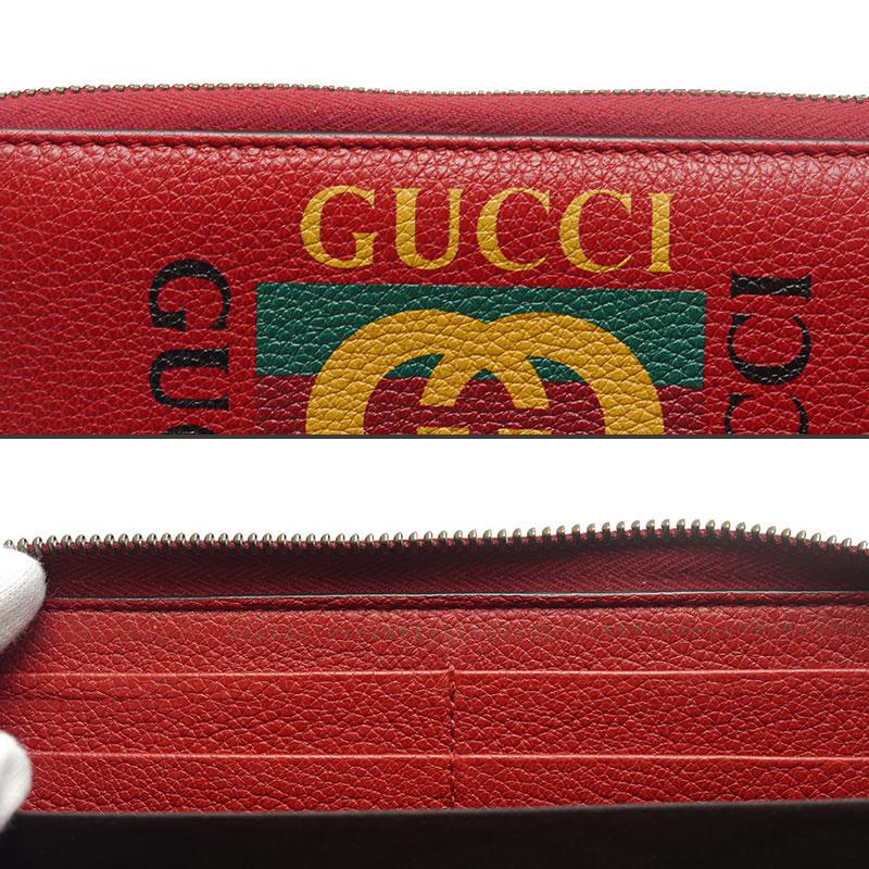 GUCCI グッチ ラウンドジップ長財布 496317 ヴィンテージロゴプリント  