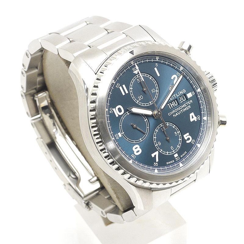 ブライトリング ナビタイマー8 クロノグラフ デイデイト  A13314 青 ブライトリング（BREITLING） BREITLING A13314 ナビタイマー8 クロノ
