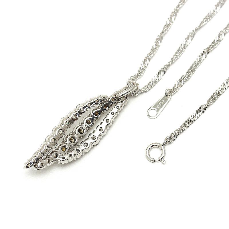 パールネックレス/チェーンk18/ダイヤ0.10/土台k14WG パールネックレス/チェーンk18/ダイヤ0.10/土台k14WG ダイヤモンド