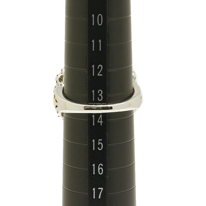 K18WG Hモチーフダイヤリング 13.5号　ブラック 25H01710_600x600_crop_center.