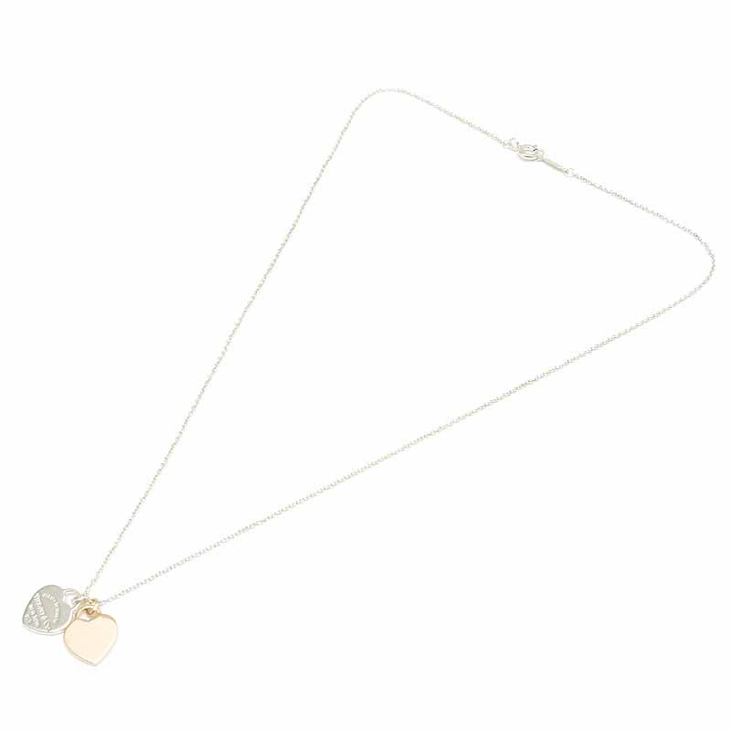 ティファニー　リターントゥ　ダブルハートネックレス　925×ルベドメタル TIFFANY&Co.（ティファニー） Tiffany&Co リターントゥ ダブルハート