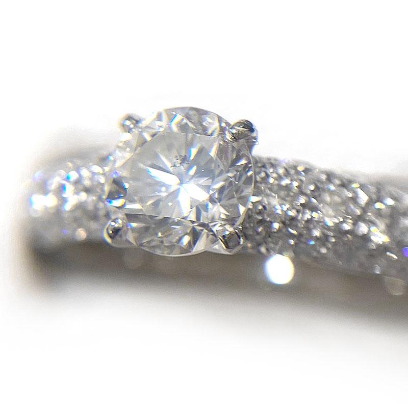 ダイヤモンドリング #16 約16号 PT900・ダイヤ1.156ct・0.73ct F-SI2 