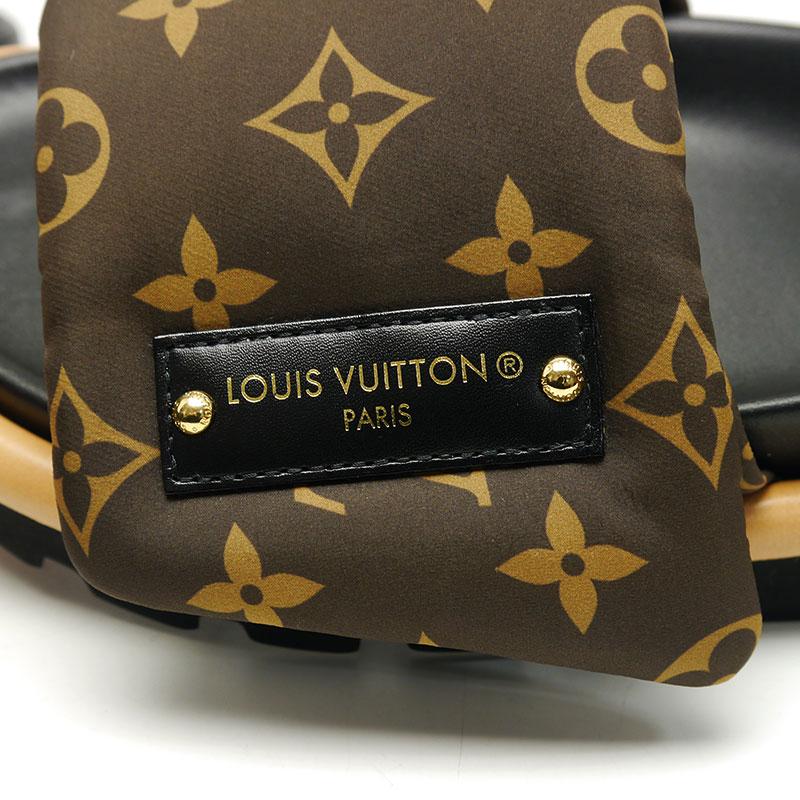 ルイヴィトン Louis Vuitton LV プールピロー・ライン ミュール 1AAEBW モノグラム レディース 35 サンダル 未使用