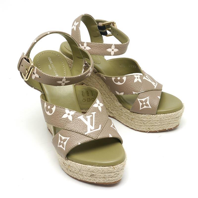 ルイヴィトン LouisVuitton LV ウェッジソールサンダル モノグラム