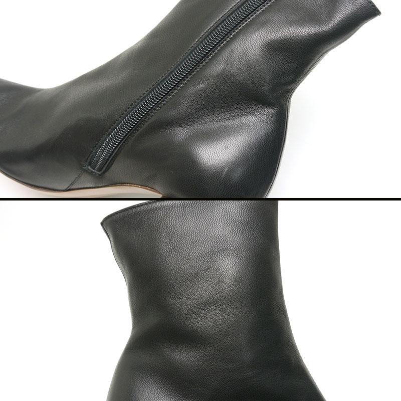 CELINE セリーヌ ショートブーツ 36 黒 ブラック ヒール約8cm 美