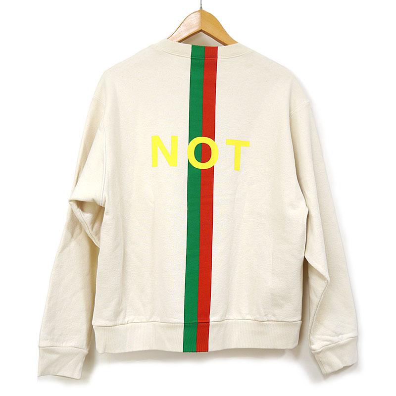 GUCCI（グッチ） GUCCI FAKE NOT トレーナー Sサイズ アイボリー系