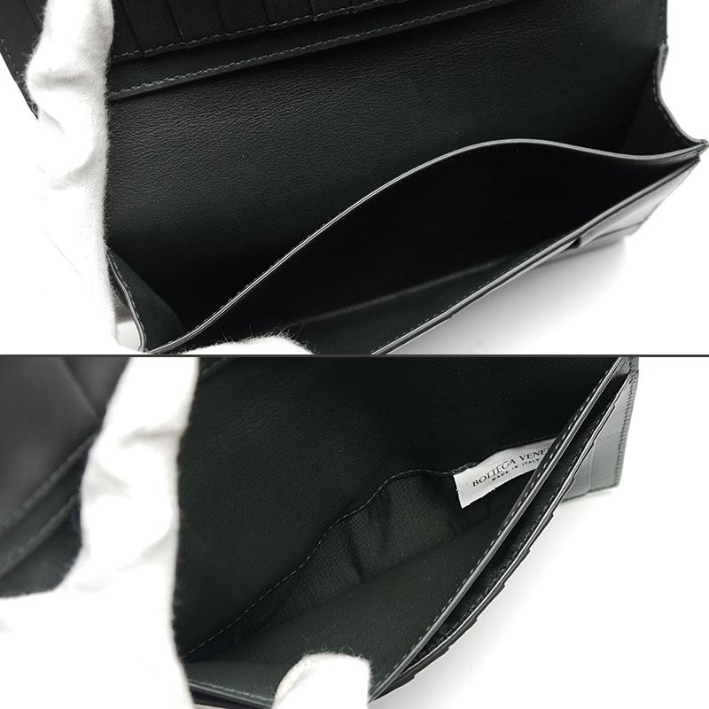 ボッテガヴェネタ BOTTEGA VENETA カセット 2つ折り札入れ ブラック系