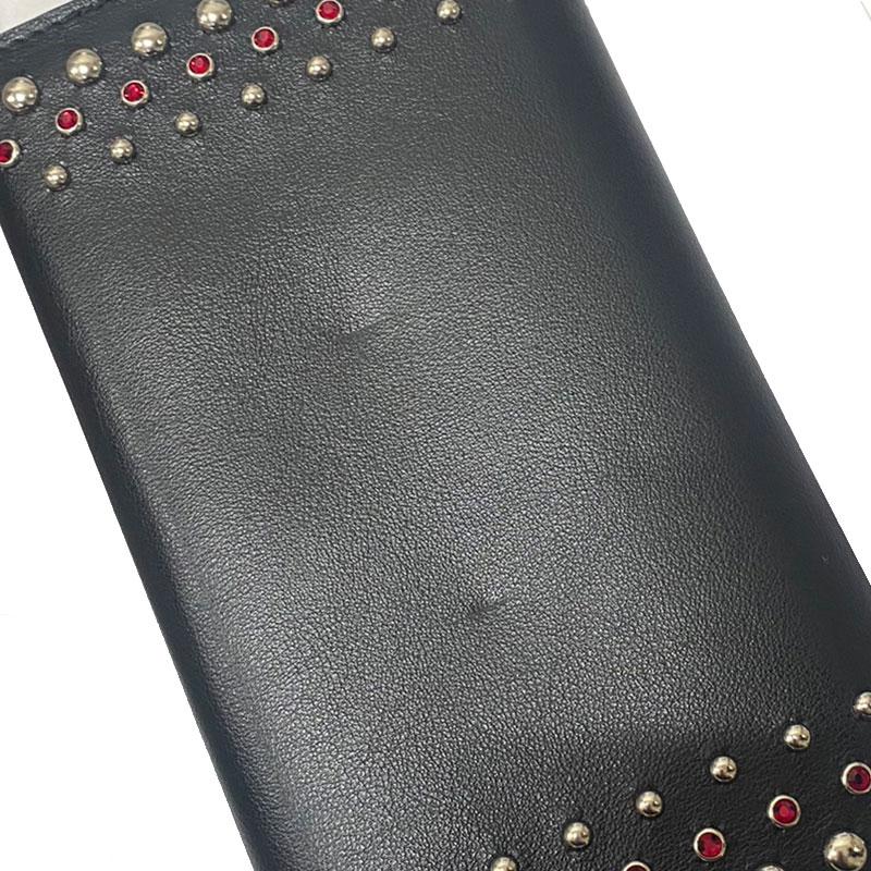 JIMMY CHOO（ジミーチュウ） 長財布 レザー 黒 ブラック スタッズ