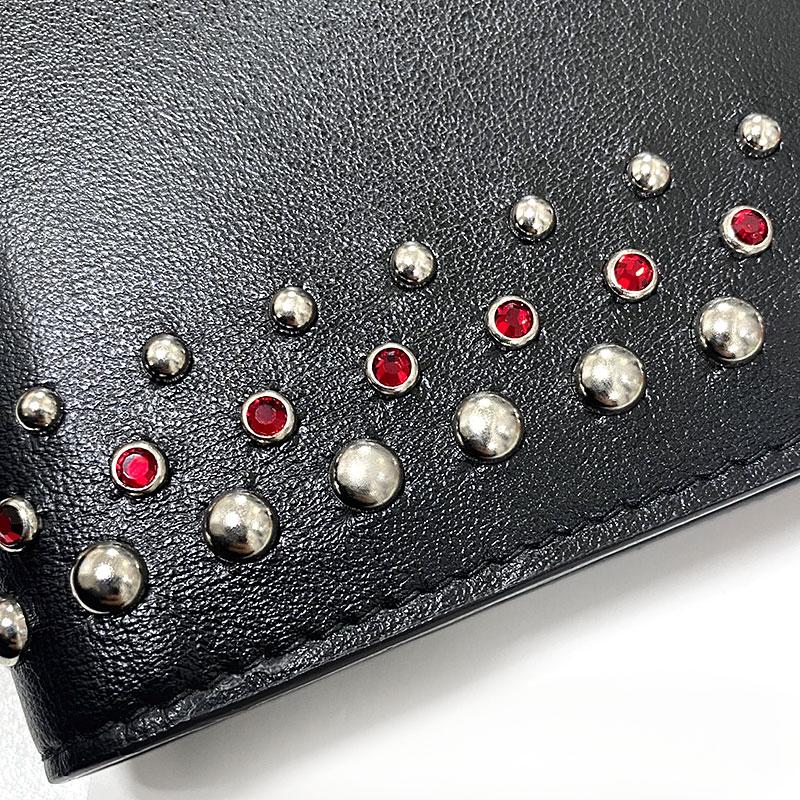 JIMMY CHOO（ジミーチュウ） 長財布 レザー 黒 ブラック スタッズ
