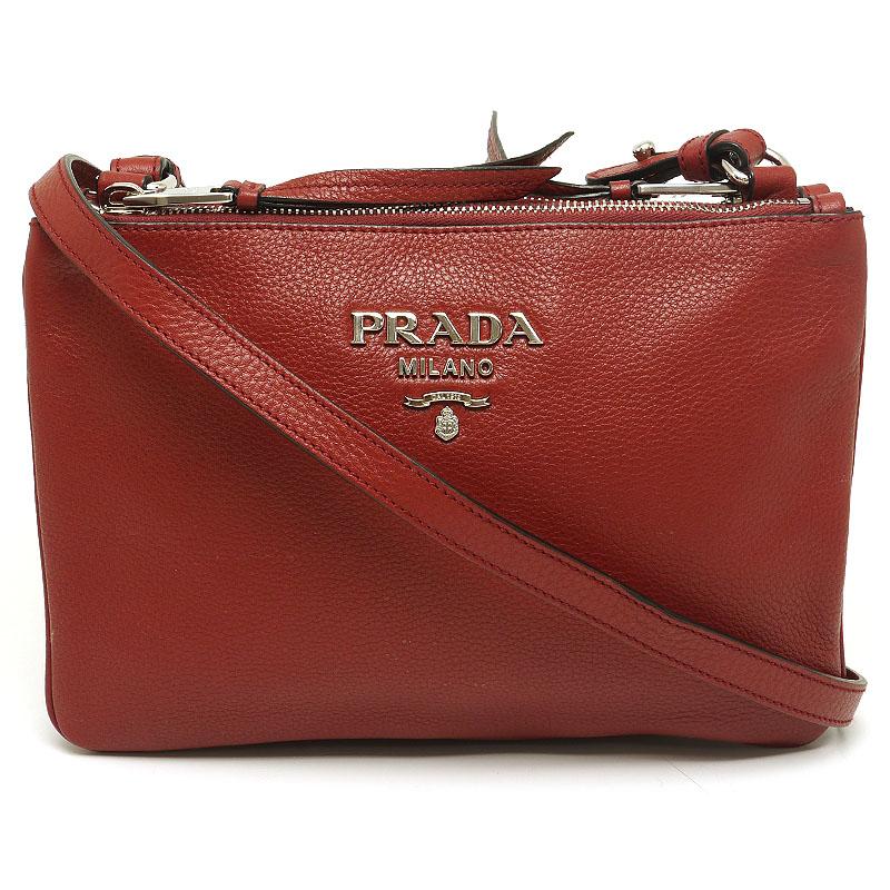 PRADA（プラダ） ショルダーバッグ 1BH046 肩掛け 斜め掛け ボルドー系 