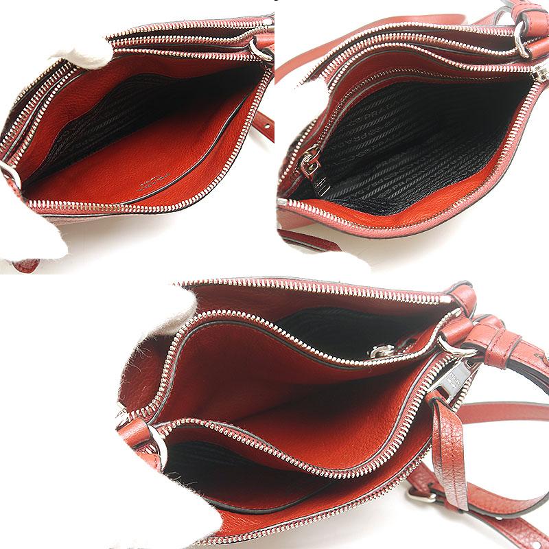 PRADA（プラダ） ショルダーバッグ 1BH046 肩掛け 斜め掛け ボルドー系