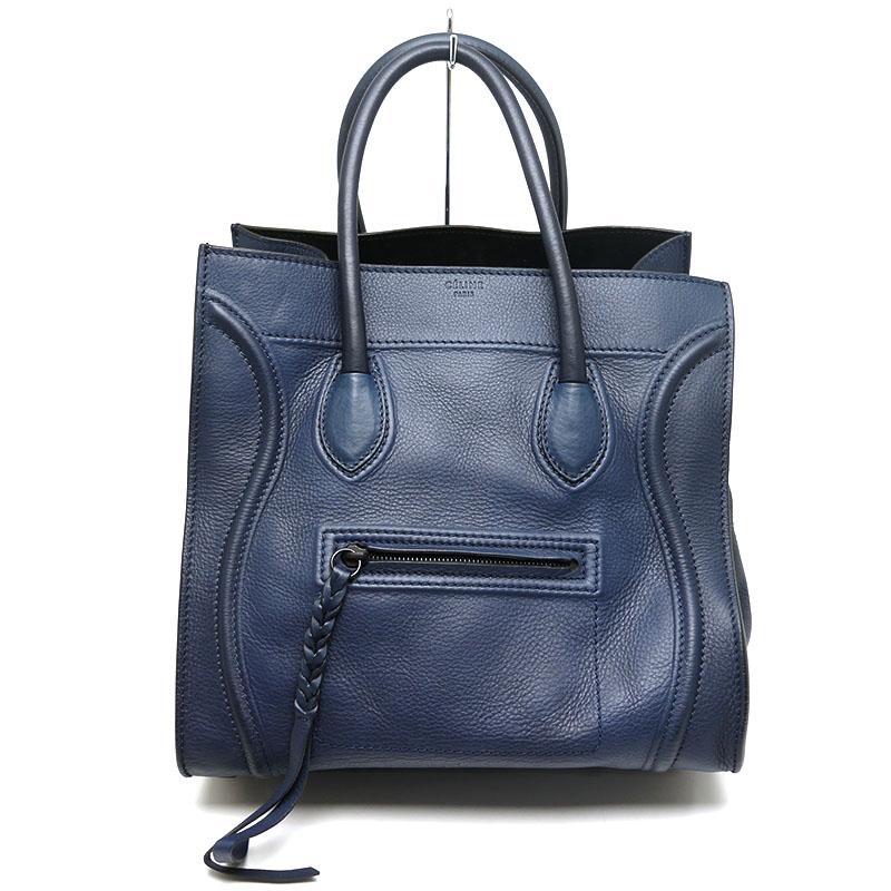 セリーヌハンドバッグトートバッグCロゴブルー