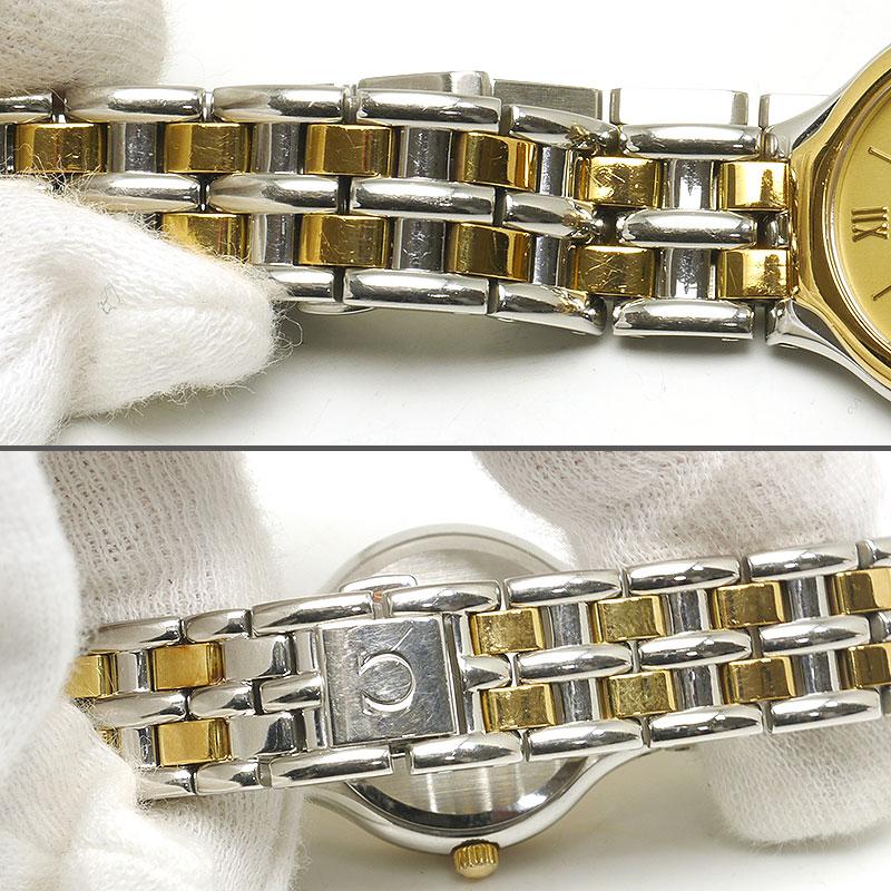 オメガ OMEGA デヴィル コンビ レディース クオーツ SS×GP ゴールド  