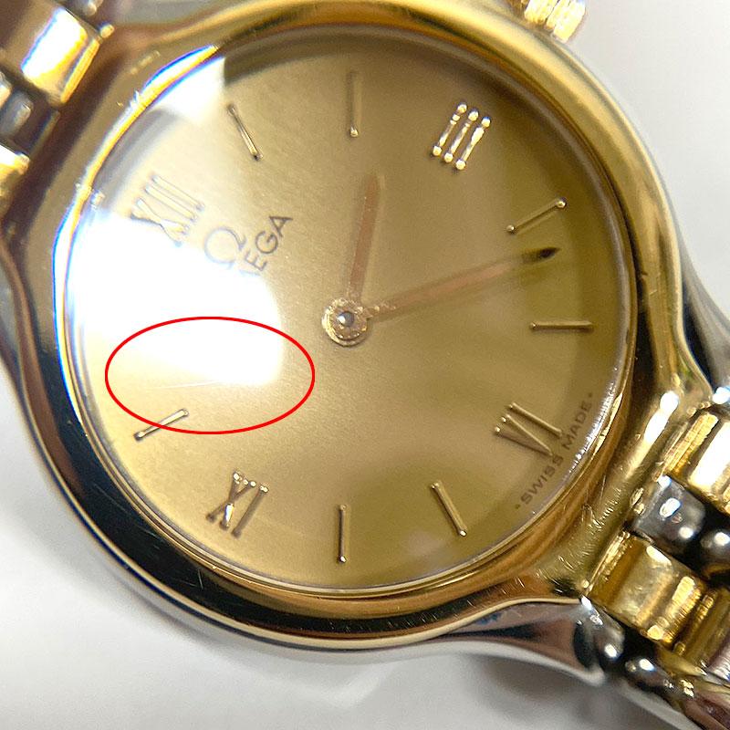 オメガ OMEGA デヴィル コンビ レディース クオーツ SS×GP ゴールド  