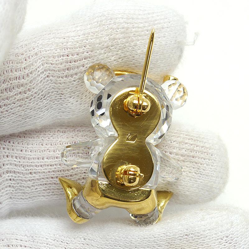 SWAROVSKI（スワロフスキー） クリスタルブローチ ベア 熊 クマ
