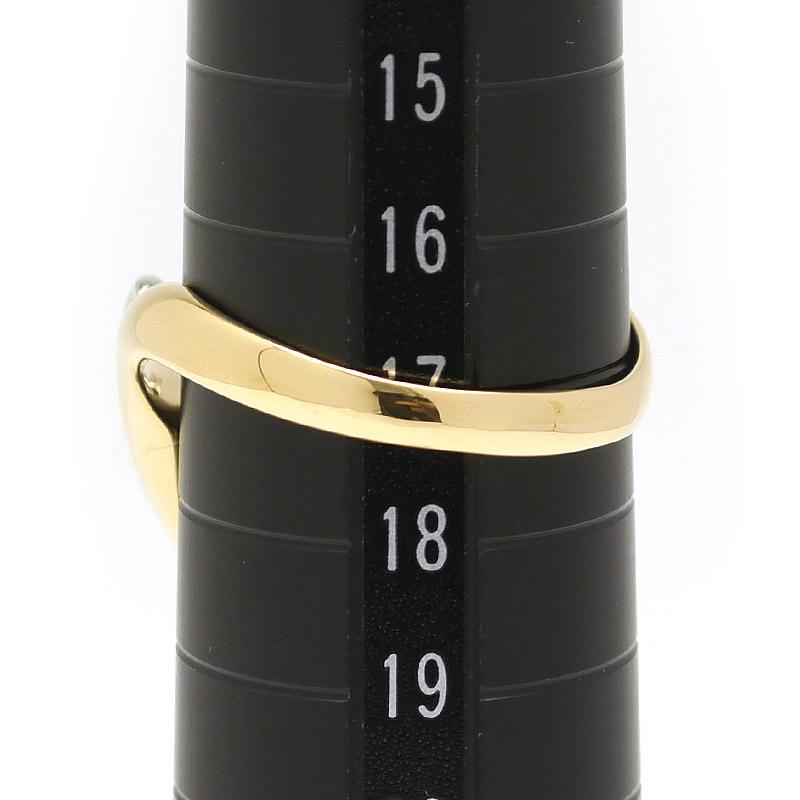 ダイヤモンドリング #17 約17号 K18YG・PT900・ダイヤ0.18ct コンビ V