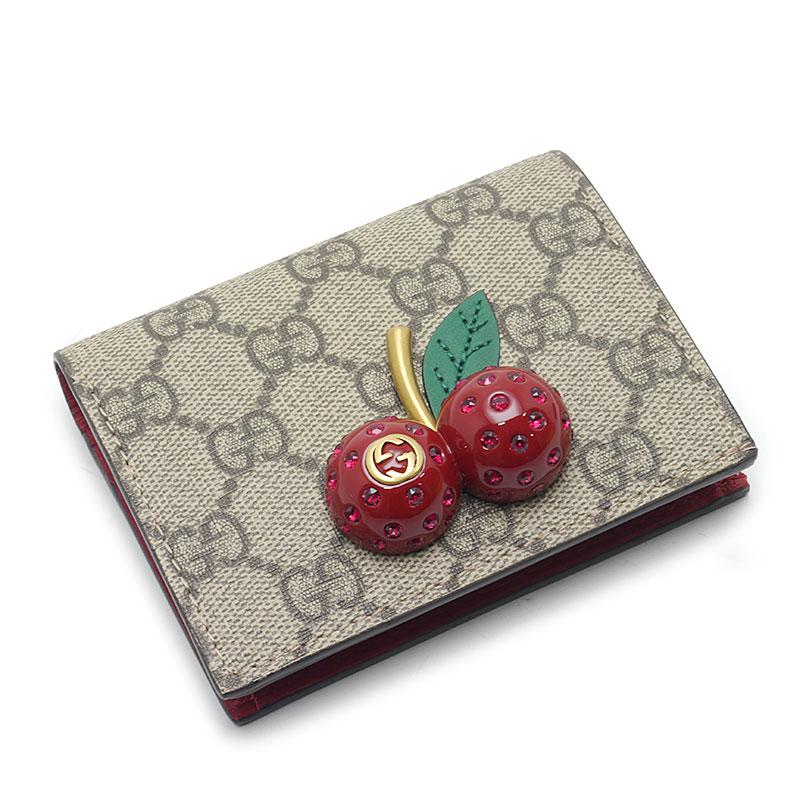 グッチ GUCCI コンパクトウォレット 476050 GGスプリーム さくらんぼ