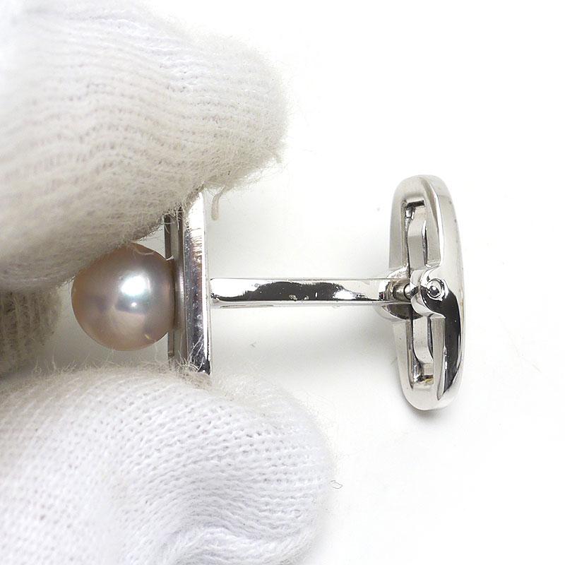 美品　タサキ　TASAKI パール付きカフリンクス　アクセサリー　シルバー　小物 TASAKI（タサキ） カフス シルバー パール径約7mm : 質屋クラタセブン