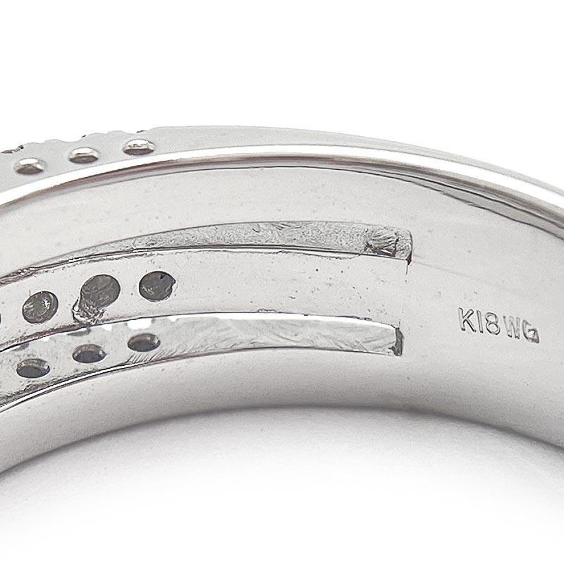 約12号 【マダム】 K18WG・ダイヤ0.33ct 3列デザイン