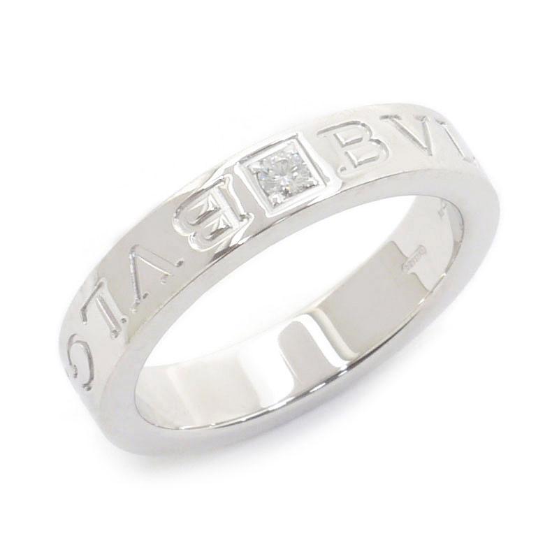 ブルガリ・ブルガリダブルロゴ リングダイヤモンドセット750WG 11.5