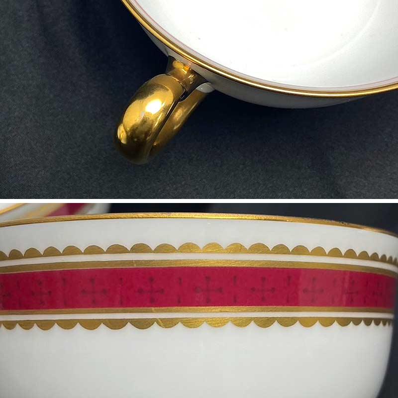 ティーセット　大倉陶園　ゴールドライン 大倉陶園 OKURA ゴールドライン ティーカップ&ソーサー 6個