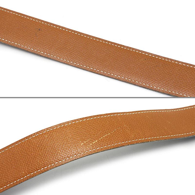 エルメス HERMES Hベルト レザー ブラック×ブラウン ゴールド金具 □A刻印 1997年製造の画像