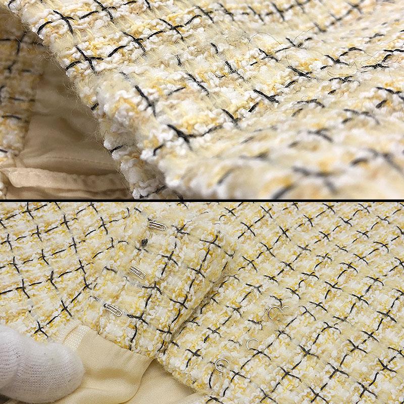 CHANEL シャネル ツイードスカート 黄色系 サイズ36 : 質屋  