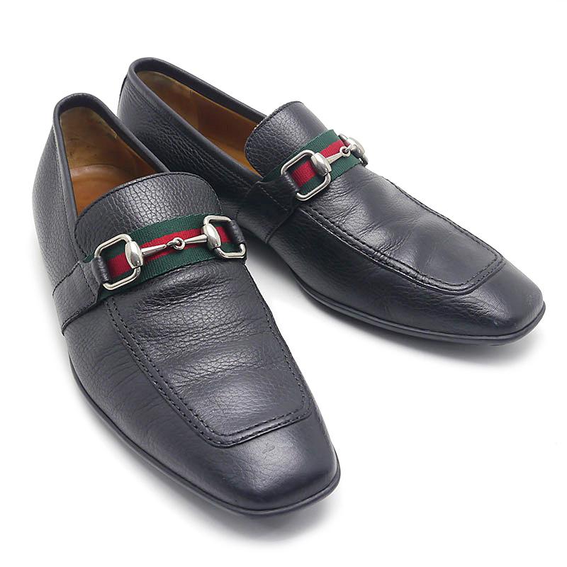 グッチ GUCCI ホースビットディテールレザーローファー メンズ サイズ 