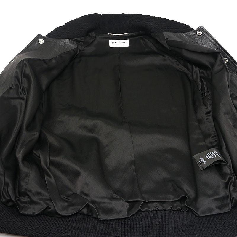 SAINT LAURENT サンローラン テディ ジャケット 44 ブラック ダメージ