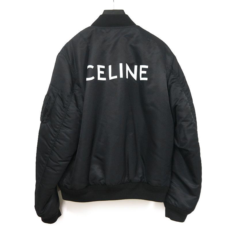 セリーヌ　ボンバージャケット　46サイズ CELINE（セリーヌ） バックロゴ ボンバージャケット 46 ダークネイビー