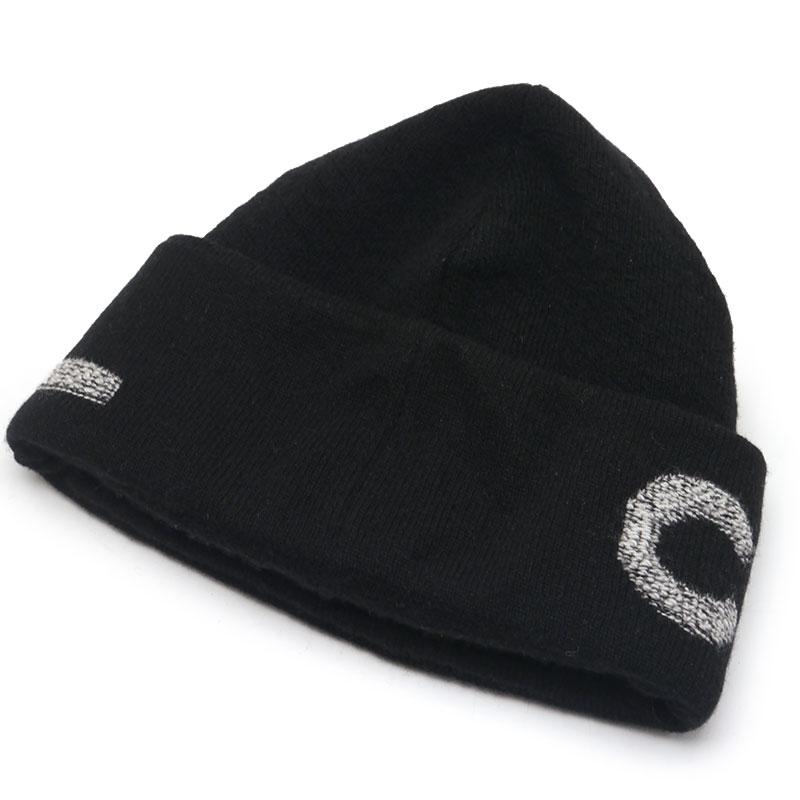 CHANEL（シャネル） ロゴニットキャップ ウール カシミヤ ブラック