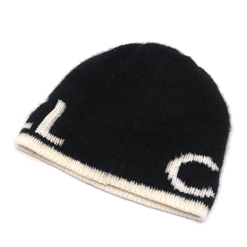 CHANEL シャネル ロゴニットキャップ カシミヤ ウール シルク CHANEL シャネル ロゴニットキャップ カシミヤ ウール シルク