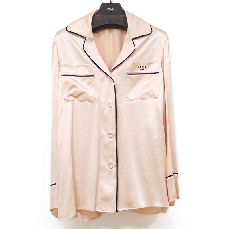 FENDI フェンディ シルクパジャマ セットアップ ピンク 38/36